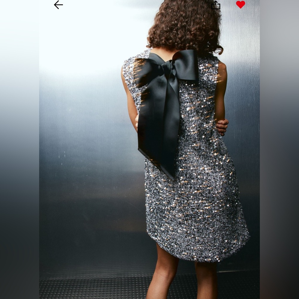 SEQUINED TIE-BACK DRESS